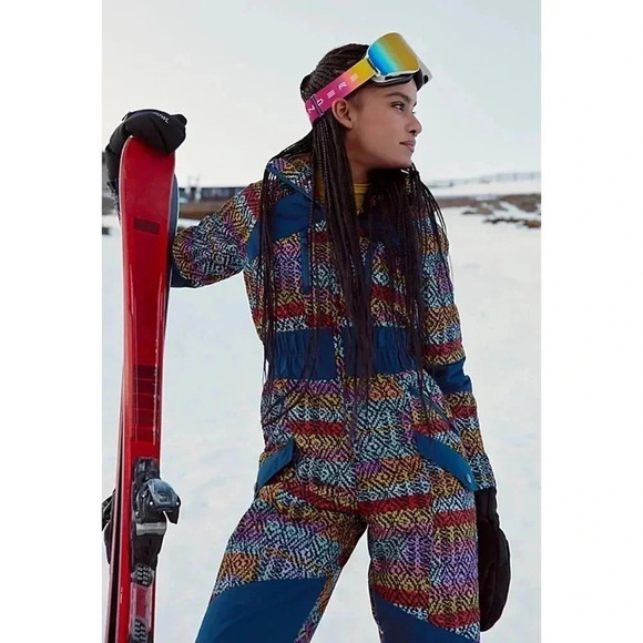 NWT Free People All Prepped Printed Ski Suit Jumpsuit One Piece FP Movement - Picture 4 of 17